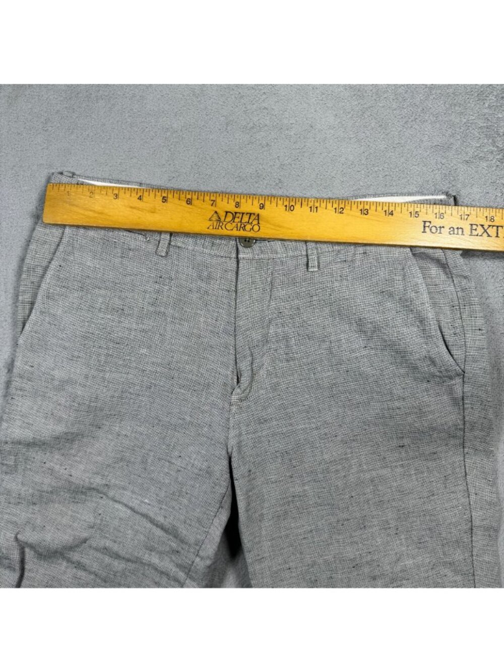 J. Crew 770 Straight Fit Tapered Linen Cotton Pants Mens 33 Gray Preppy Golf - Picture 6 of 6